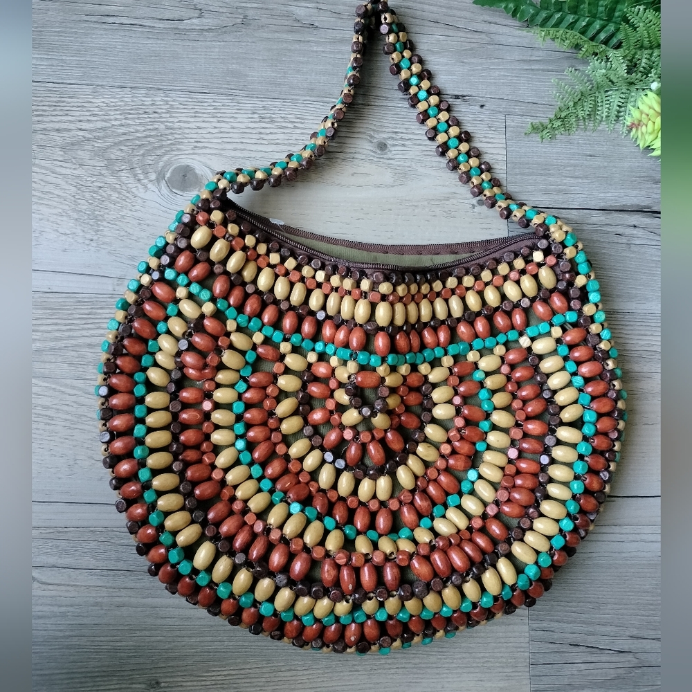 Vintage fashion express beaded purse